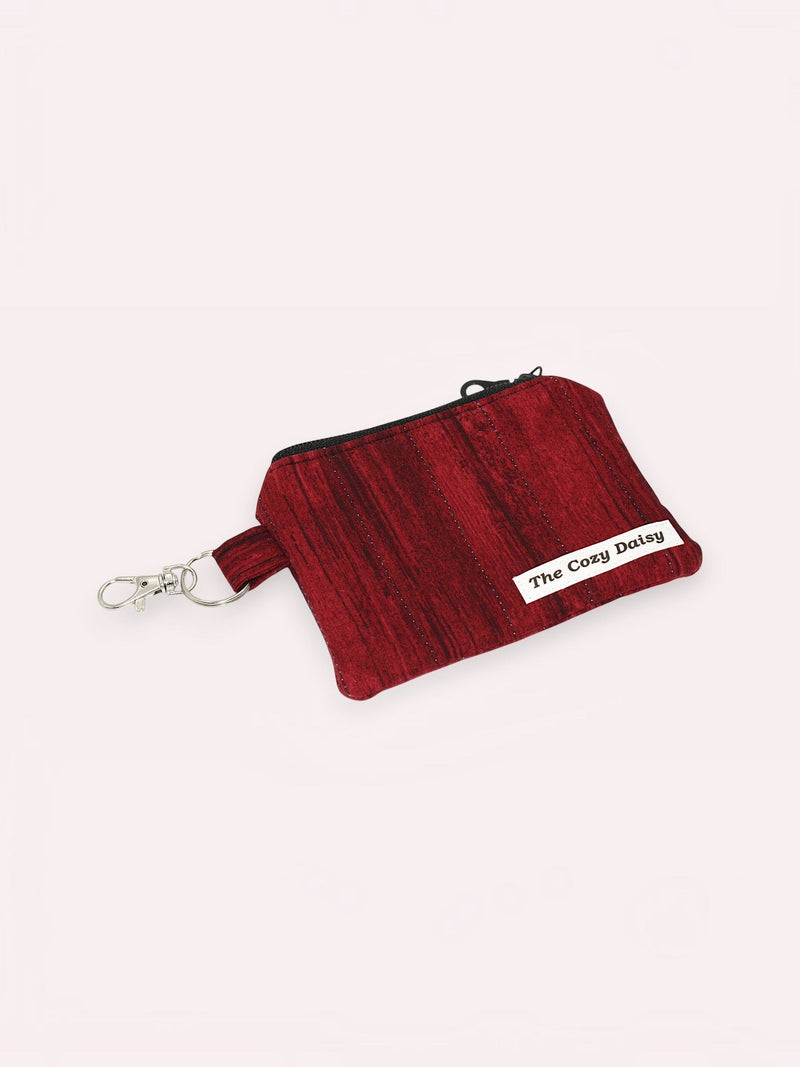 Distressed Ruby handmade wallet