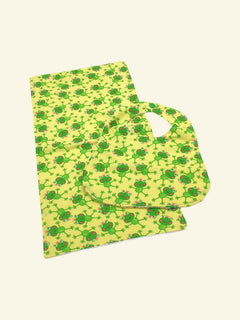 Bib & Burp Cloth Set — Frog Princess