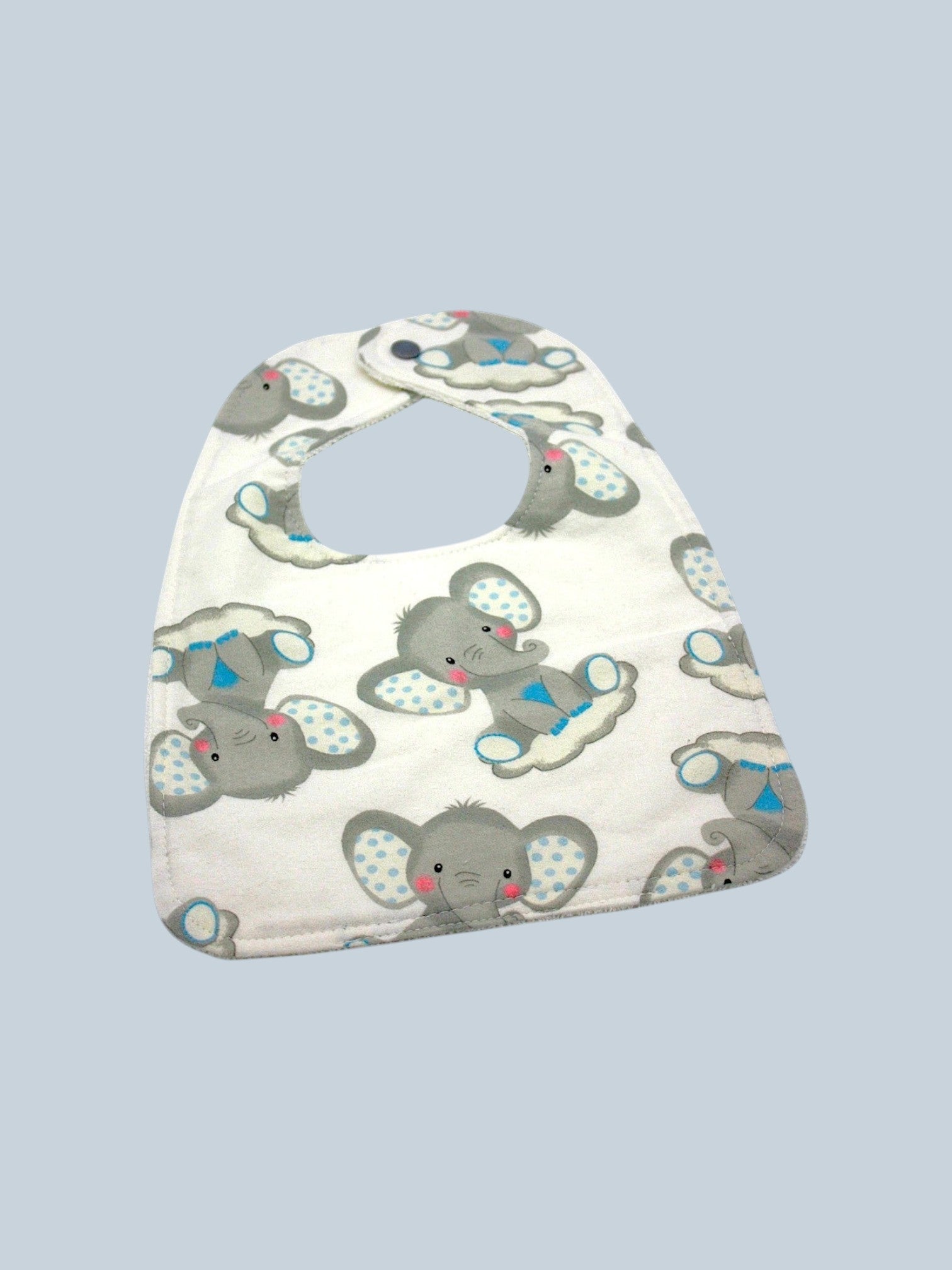 Bib — Elephants (flannel)