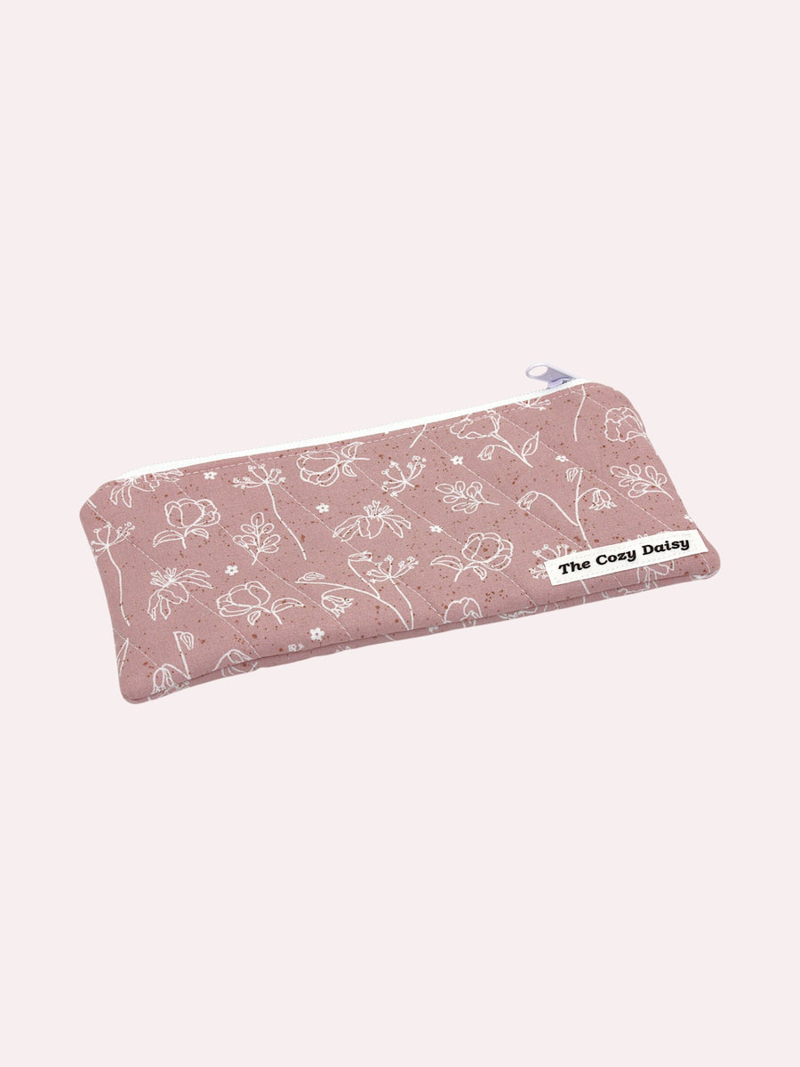 Pencil/Glass Case — Blushed Meadow Bloom