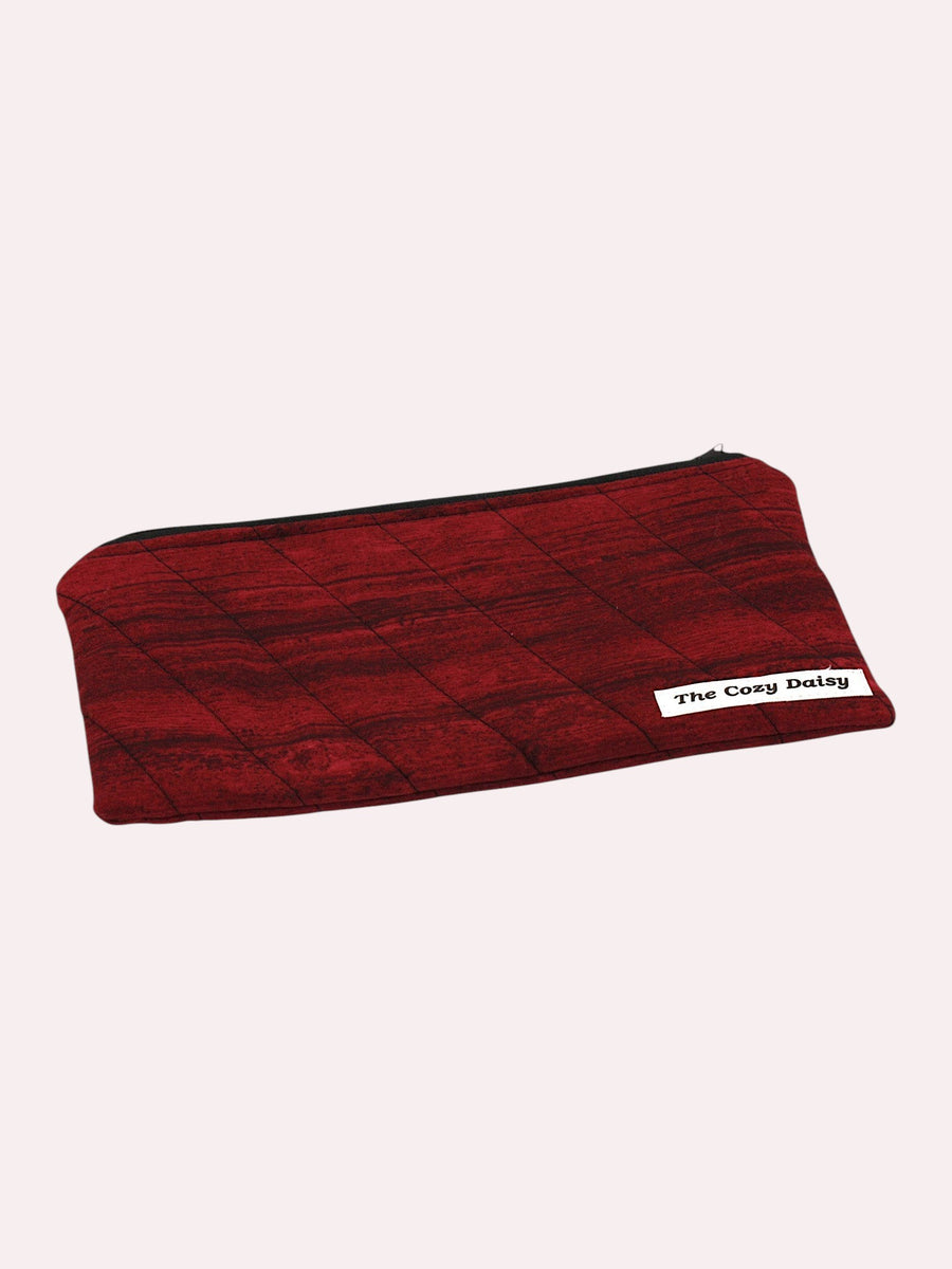 Pencil/Glass Case — Distressed Ruby