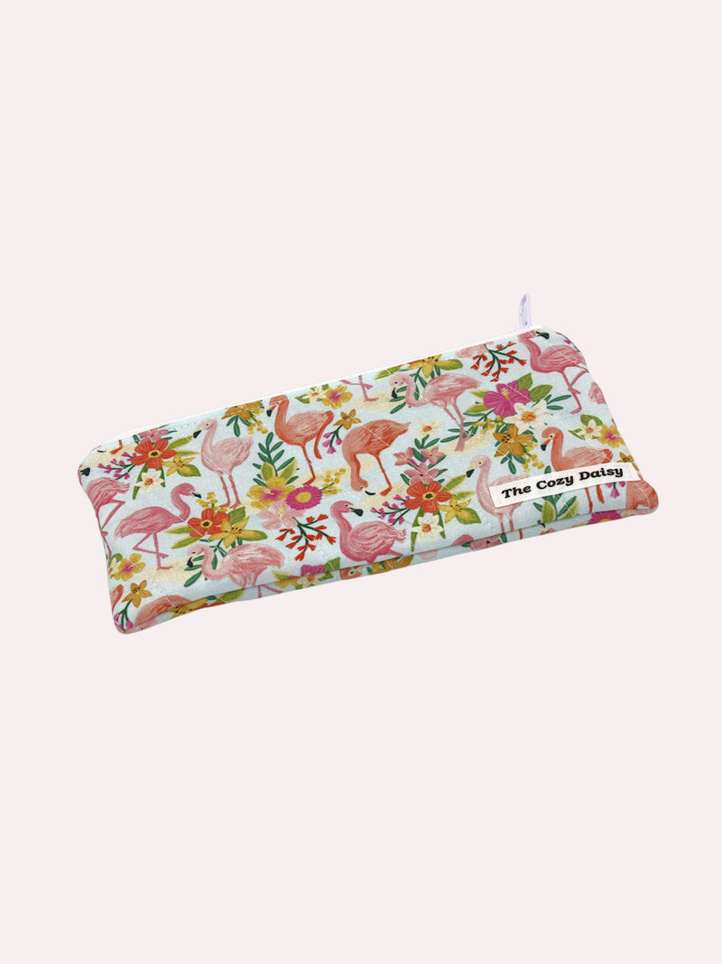 Pencil/Glass Case — Flamingo