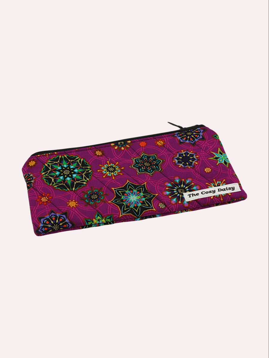 Pencil/Glass Case — Purple Bazaar Medallion