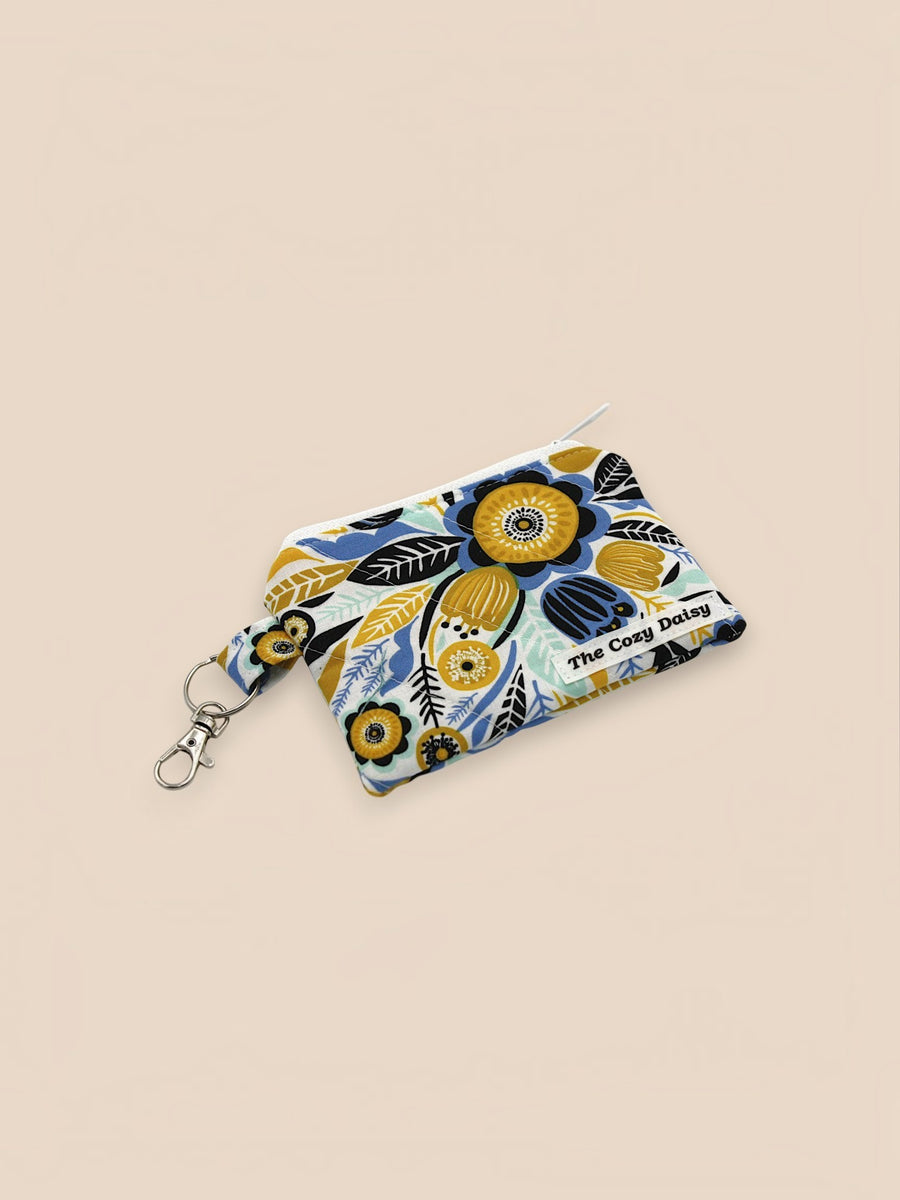 Wallet — Blue & Gold Wildflower
