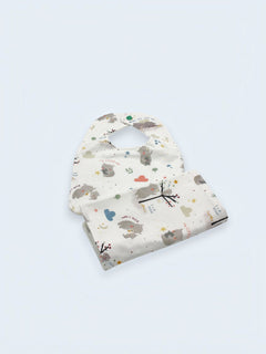 Bib & Burp Cloth Set — Dream Bear — outside