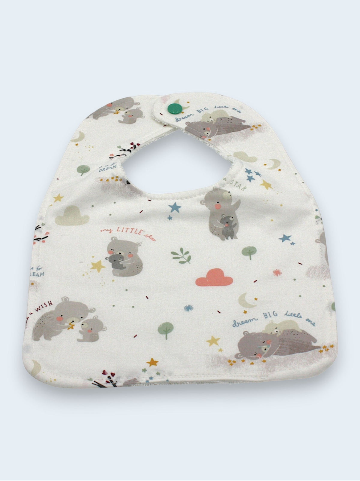 Bib & Burp Cloth Set — Dream Bear — outside