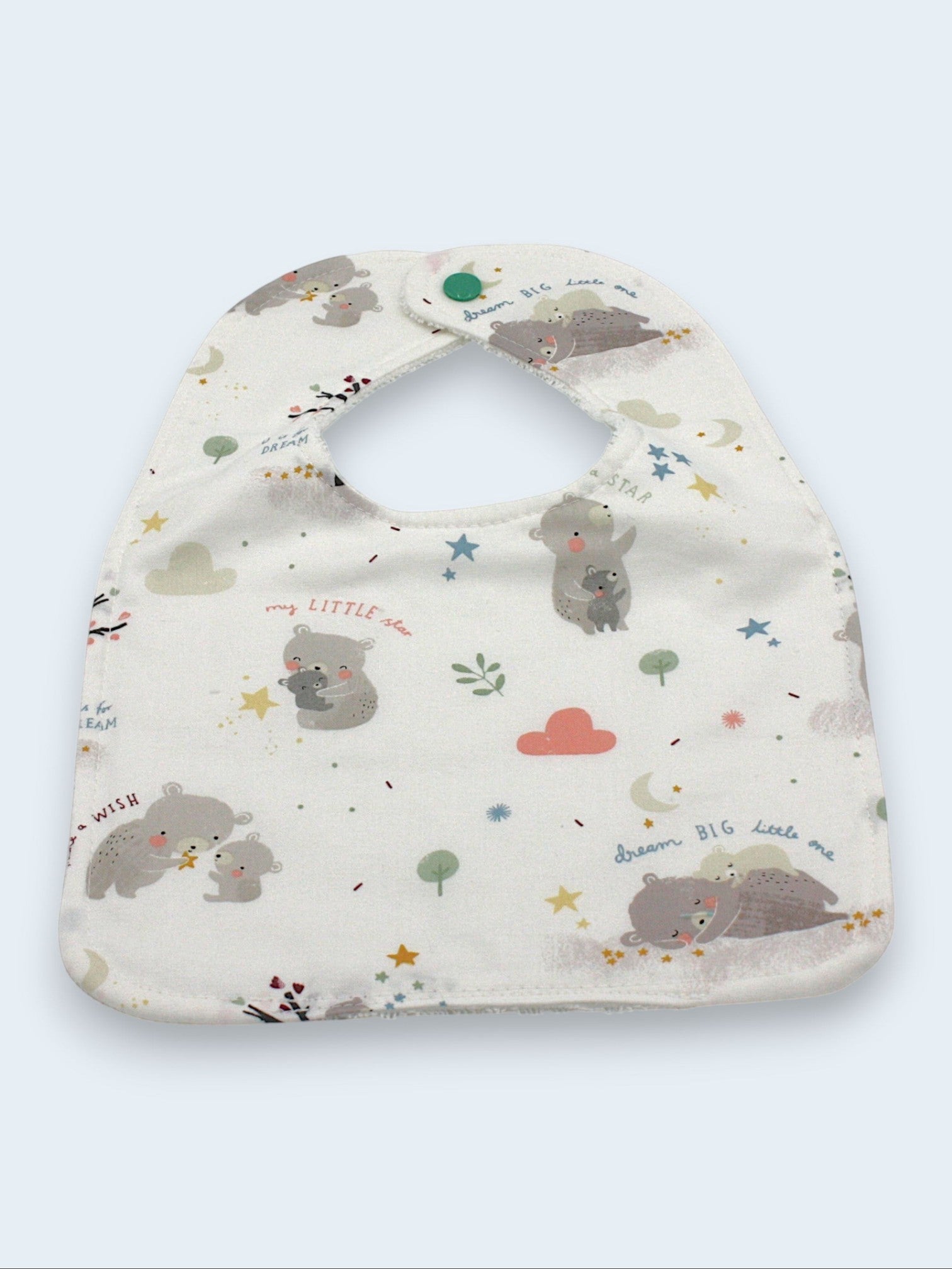 Bib & Burp Cloth Set — Dream Bear — outside