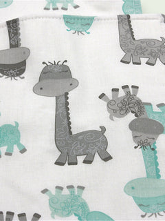 Bib & Burp Cloth Set — Giraffe — detail