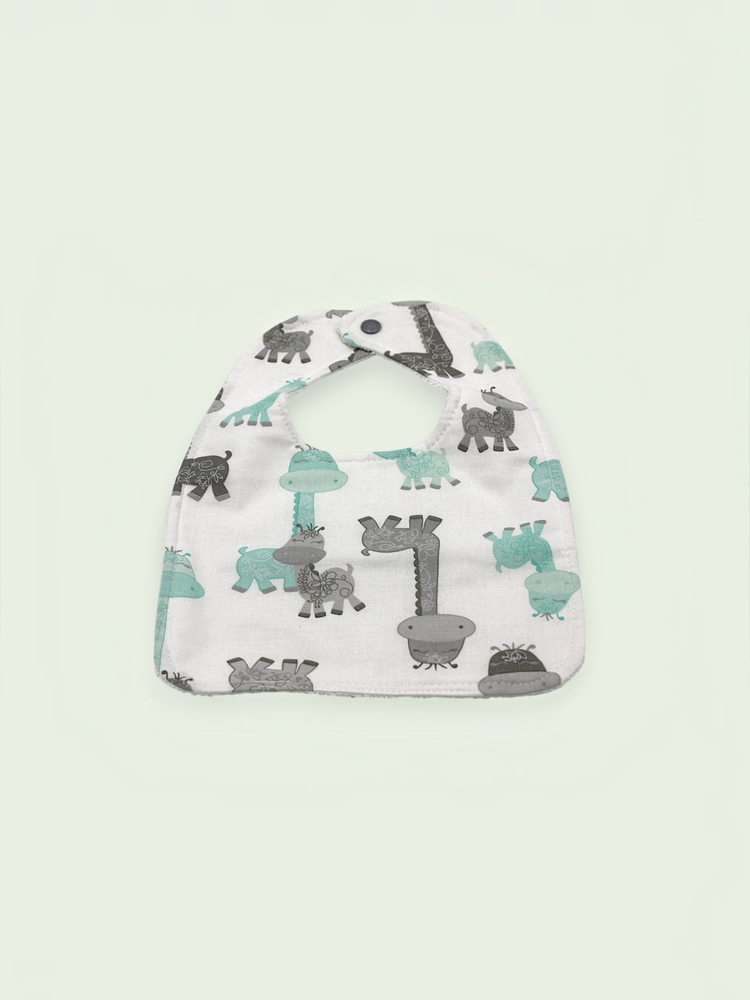 Bib & Burp Cloth Set — Giraffe — outside