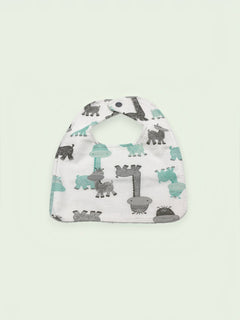 Bib & Burp Cloth Set — Giraffe — outside