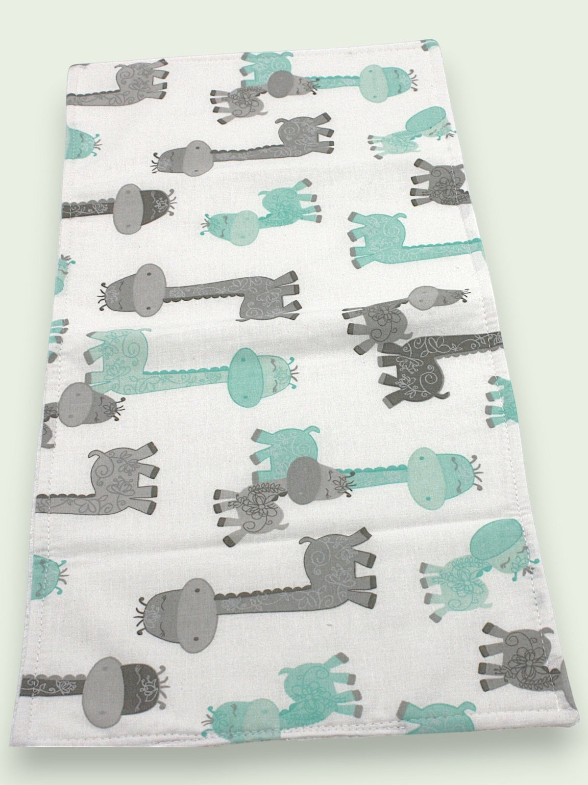 Bib & Burp Cloth Set — Giraffe — outside