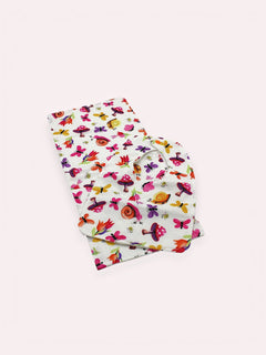 Bib & Burp Cloth Set — Mushroom/Snails — outside