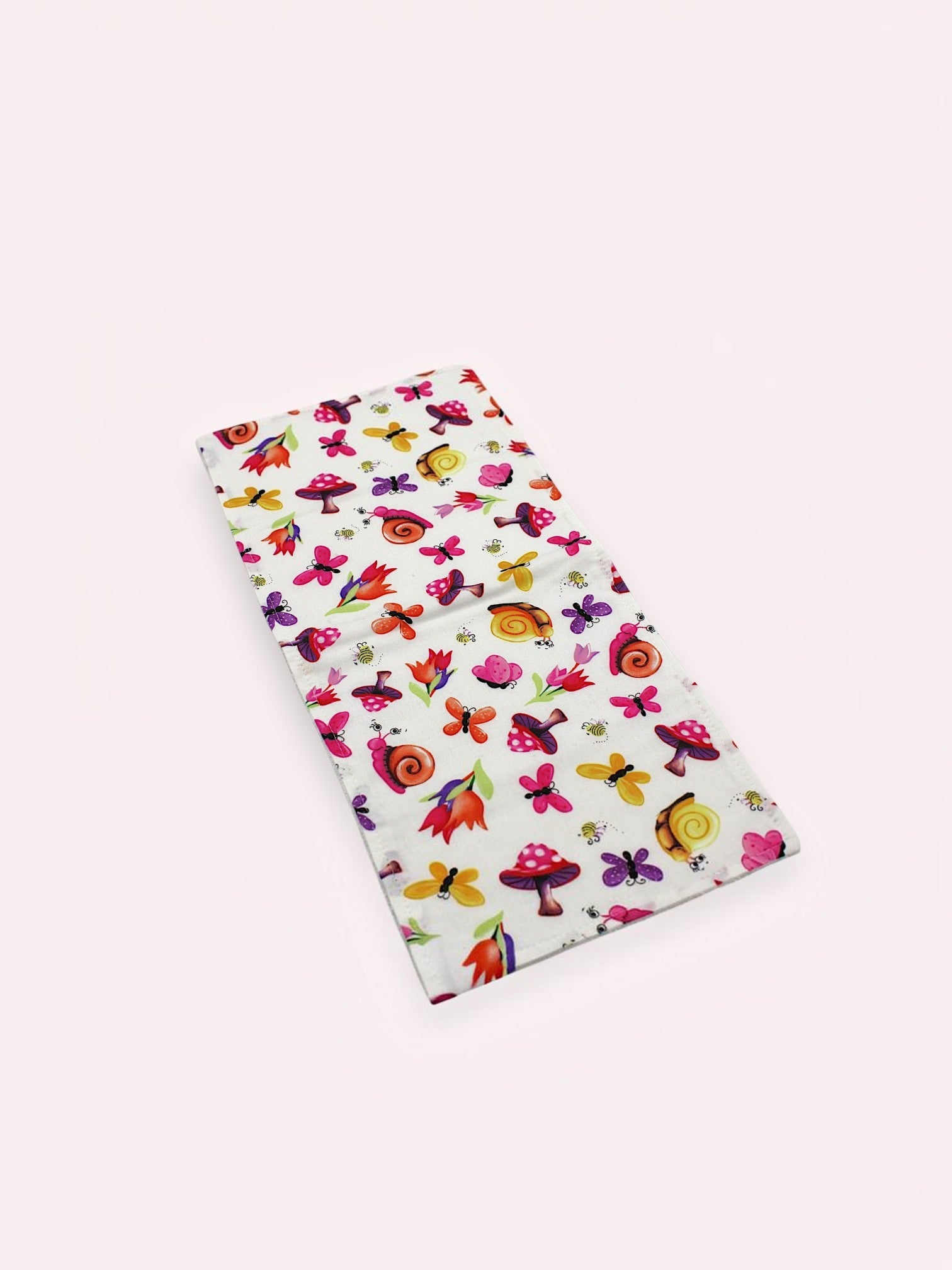Bib & Burp Cloth Set — Mushroom/Snails — outside