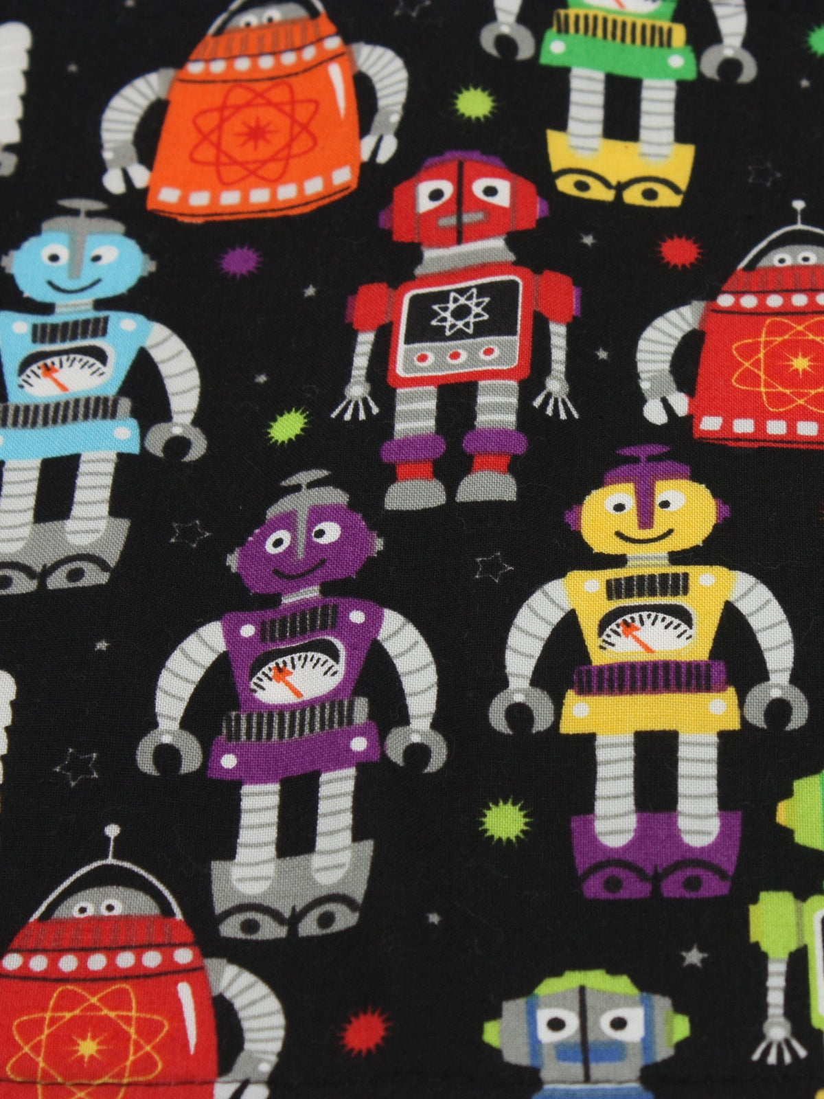 Bib & Burp Cloth Set — Robot — detail