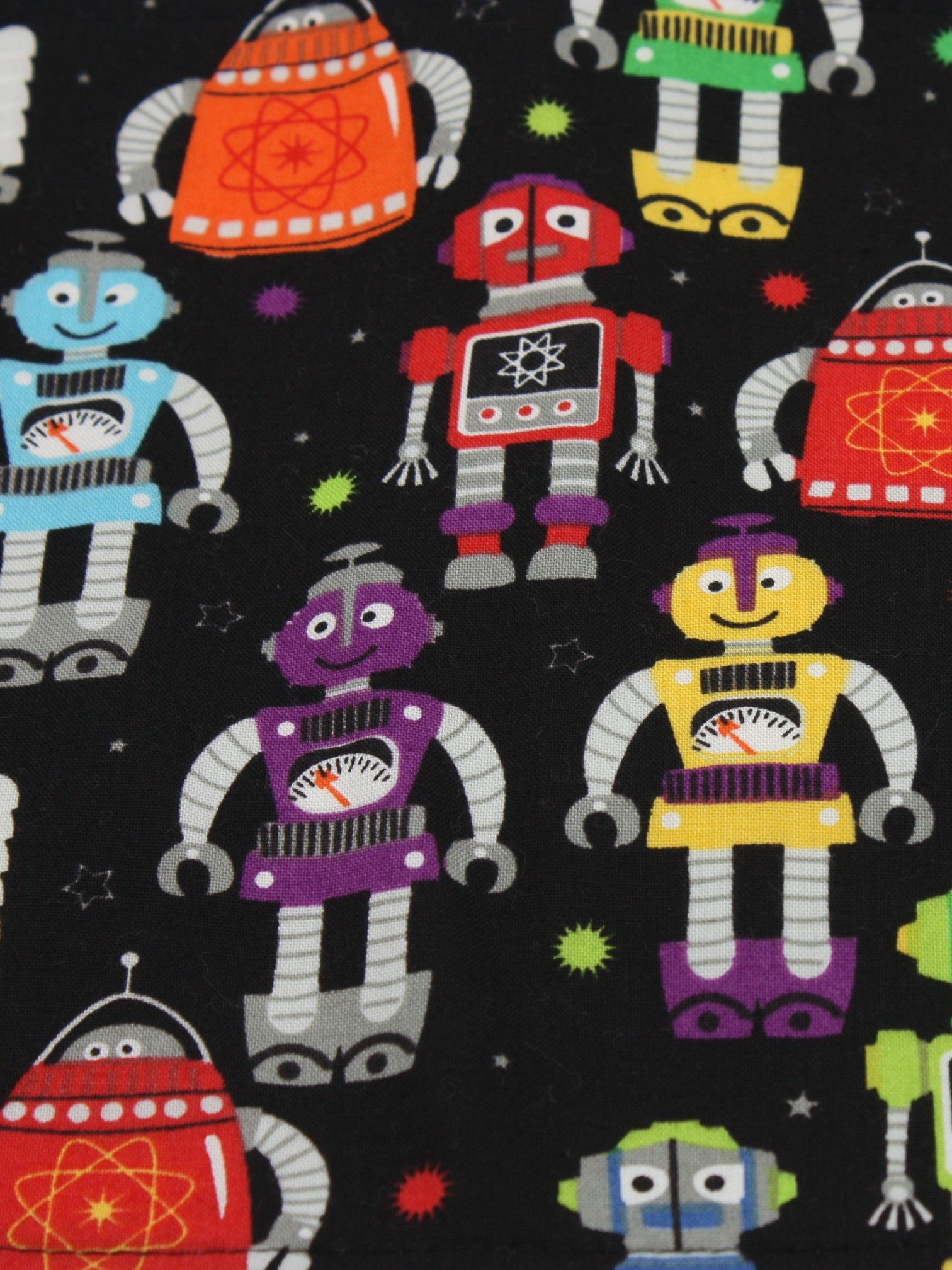 Bib & Burp Cloth Set — Robot — detail