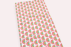 Bib & Burp Cloth Set — Small Rainbows — outside
