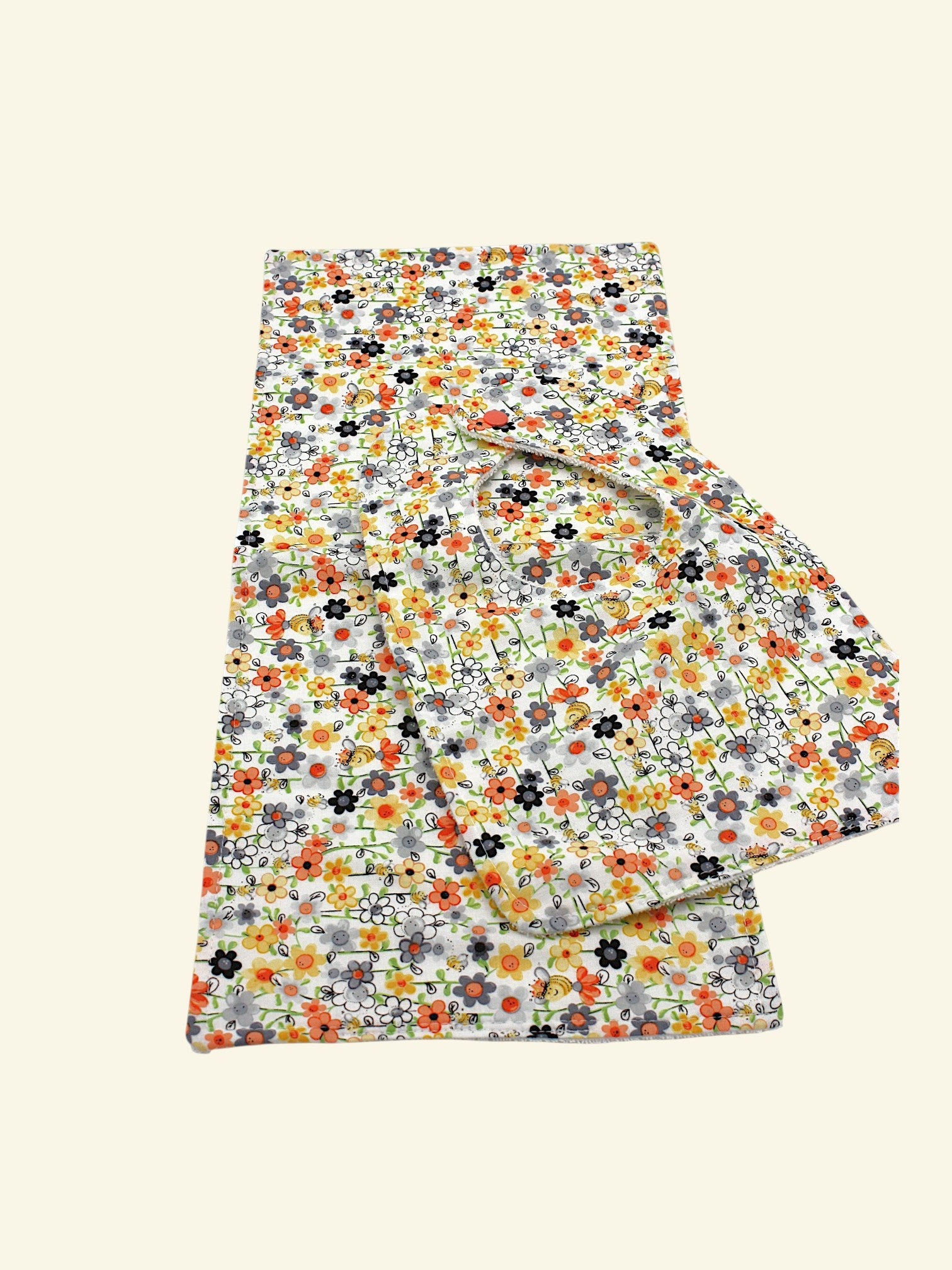 Bib & Burp Cloth Set — Spring Flowers — outside