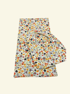 Bib & Burp Cloth Set — Spring Flowers — outside