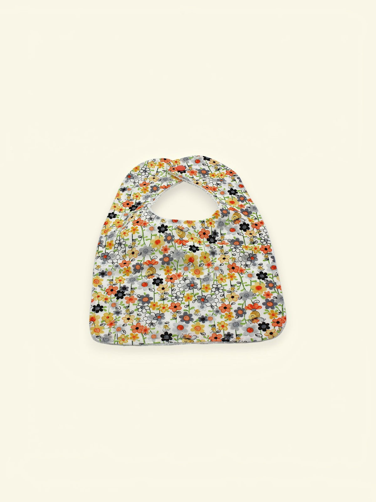 Bib & Burp Cloth Set — Spring Flowers — outside