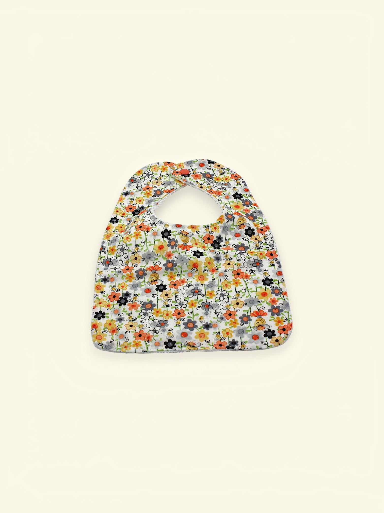 Bib & Burp Cloth Set — Spring Flowers — outside