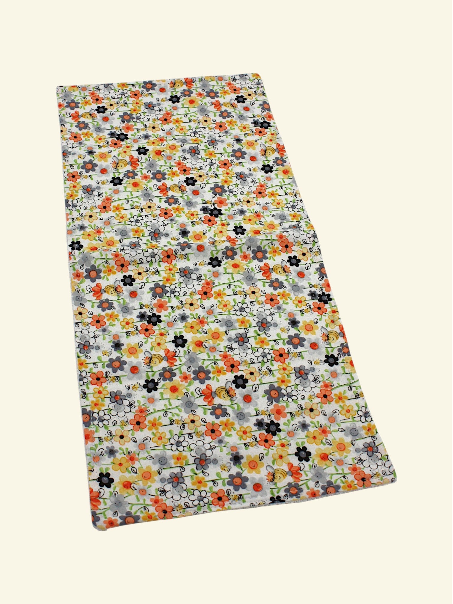 Bib & Burp Cloth Set — Spring Flowers — outside