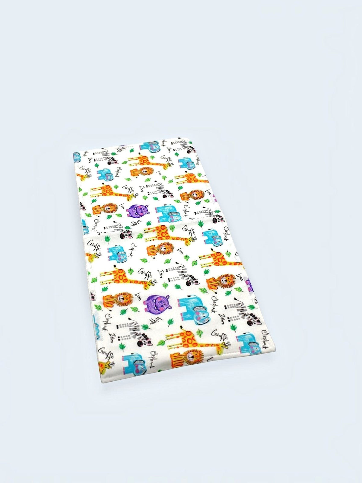 Bib & Burp Cloth Set — Zoo Multicolor — outside