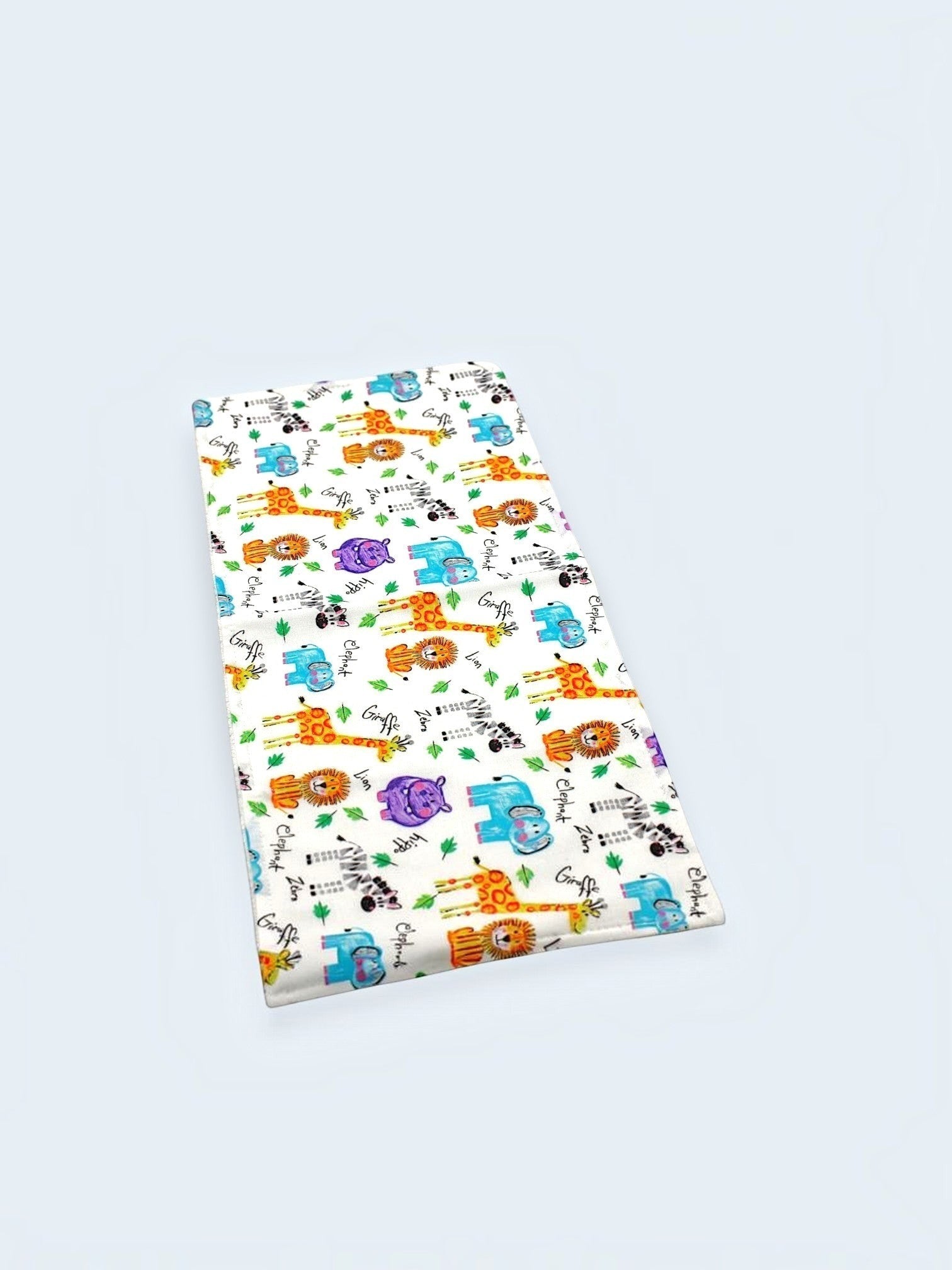 Bib & Burp Cloth Set — Zoo Multicolor — outside