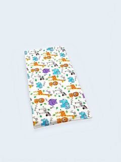 Bib & Burp Cloth Set — Zoo Multicolor — outside