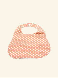 Peach bib close-up