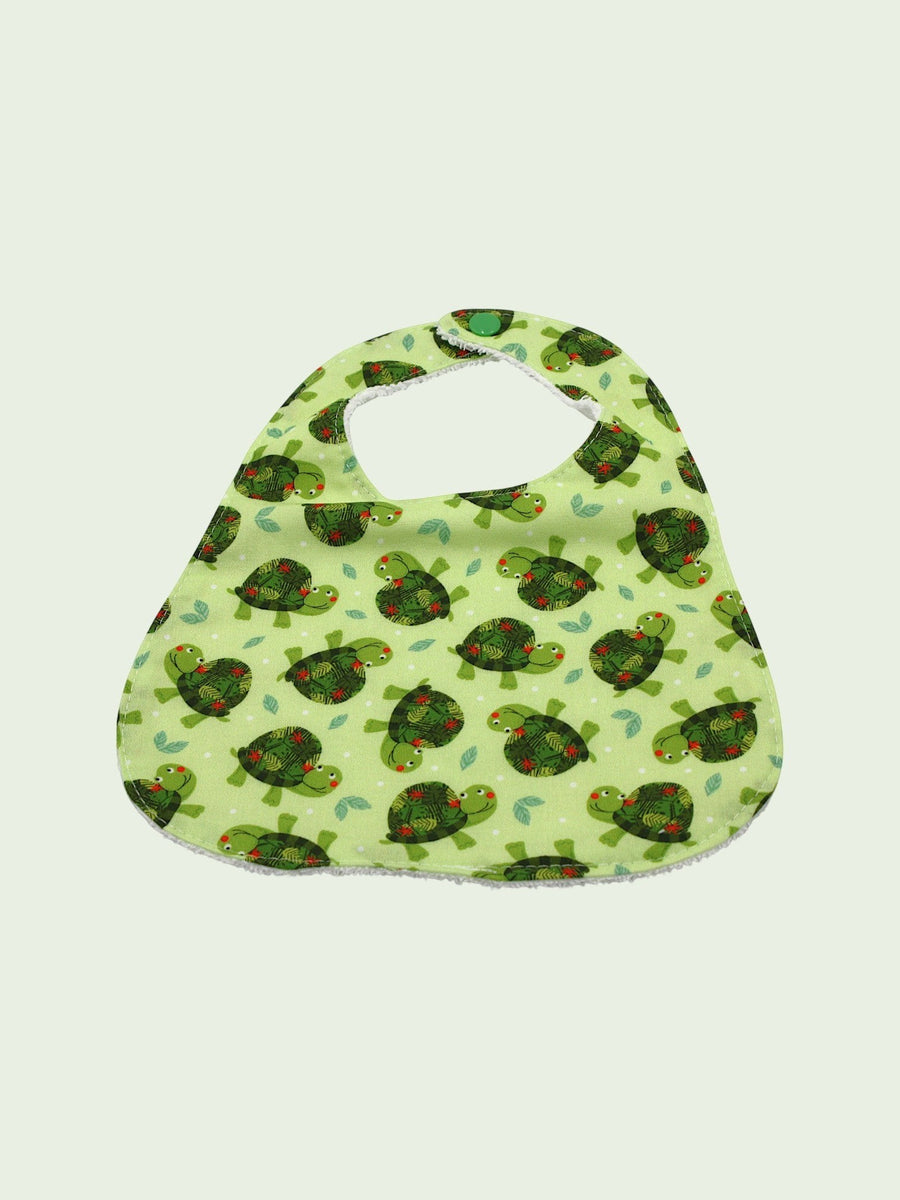 Turtles baby bib