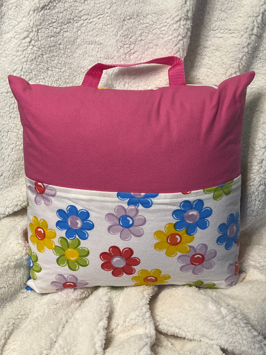 Book Pillow — Colorful Daisy with Pink
