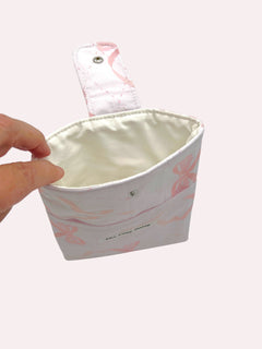 Book Sleeve (Medium) — Pale Pink Ribbons