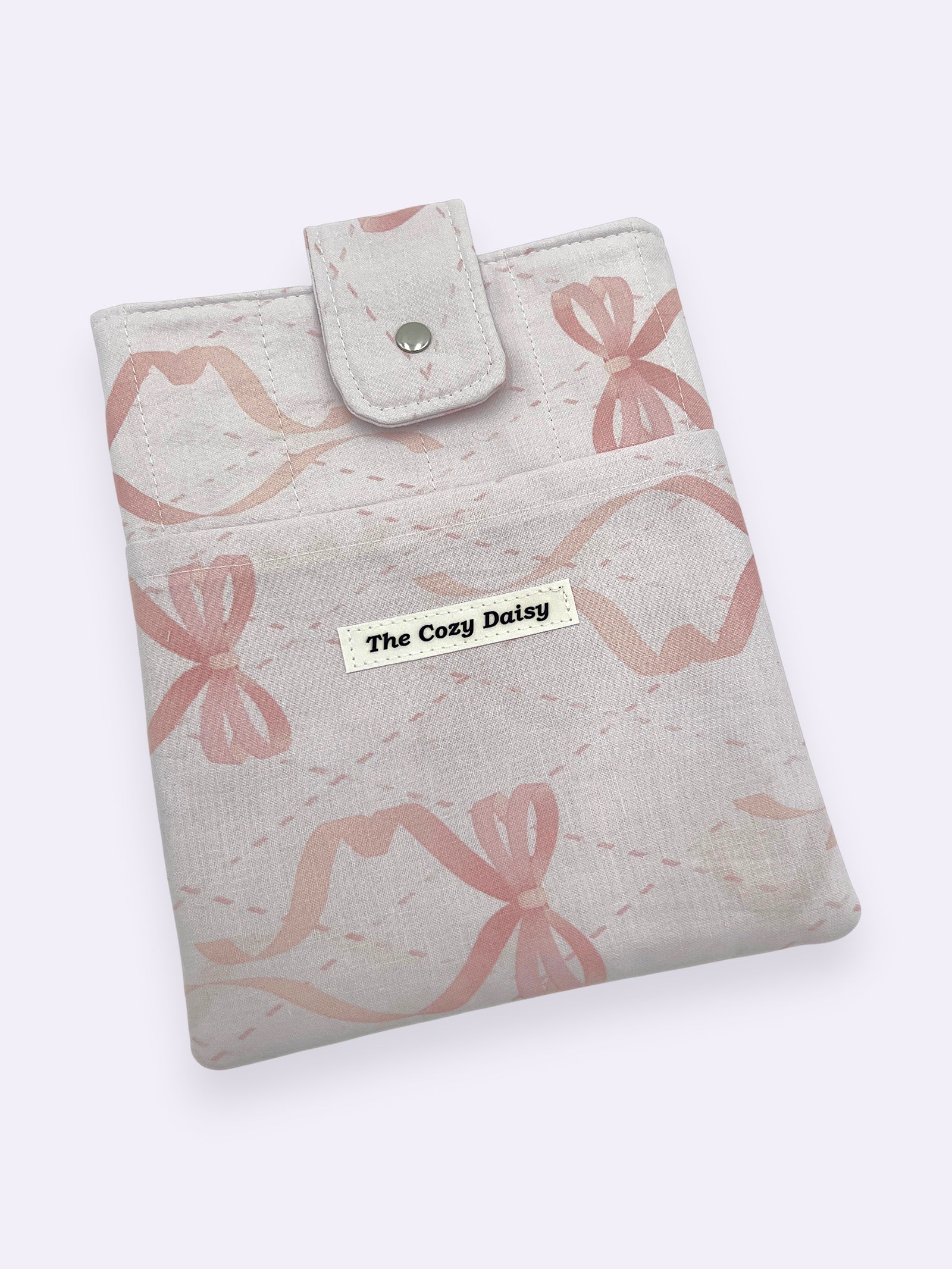 Book Sleeve (Small) - Pale Pink Ribbons