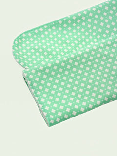 Mint burp cloth close-up