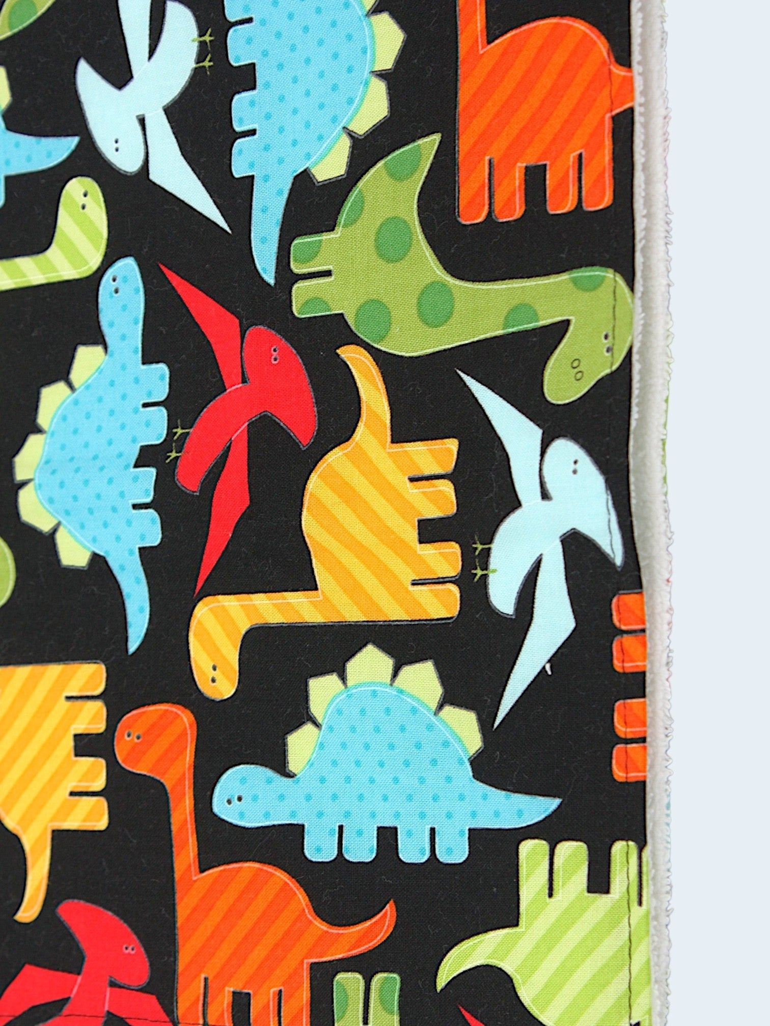 Dinosaur fabric print close-up