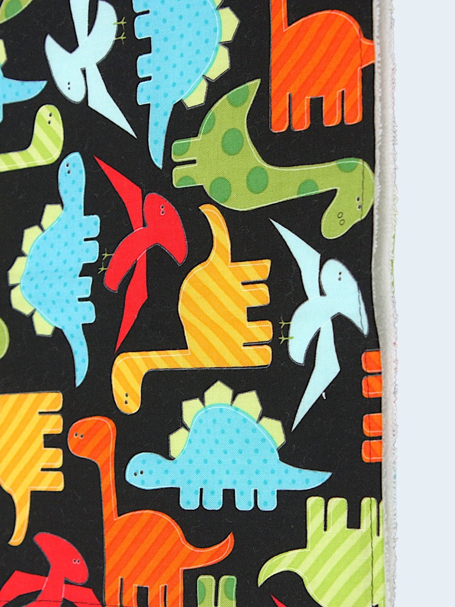 Dinosaur fabric print close-up