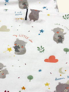 Dream Bear fabric print close-up