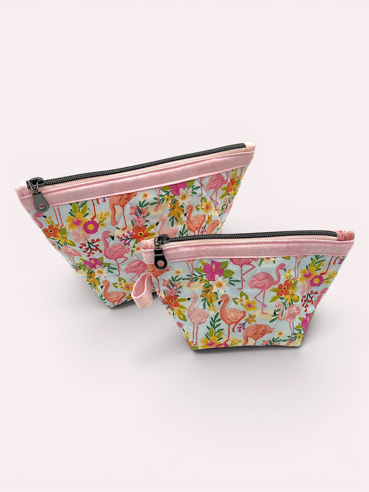 Pyramid Pouch (Large) — Flamingo — outside