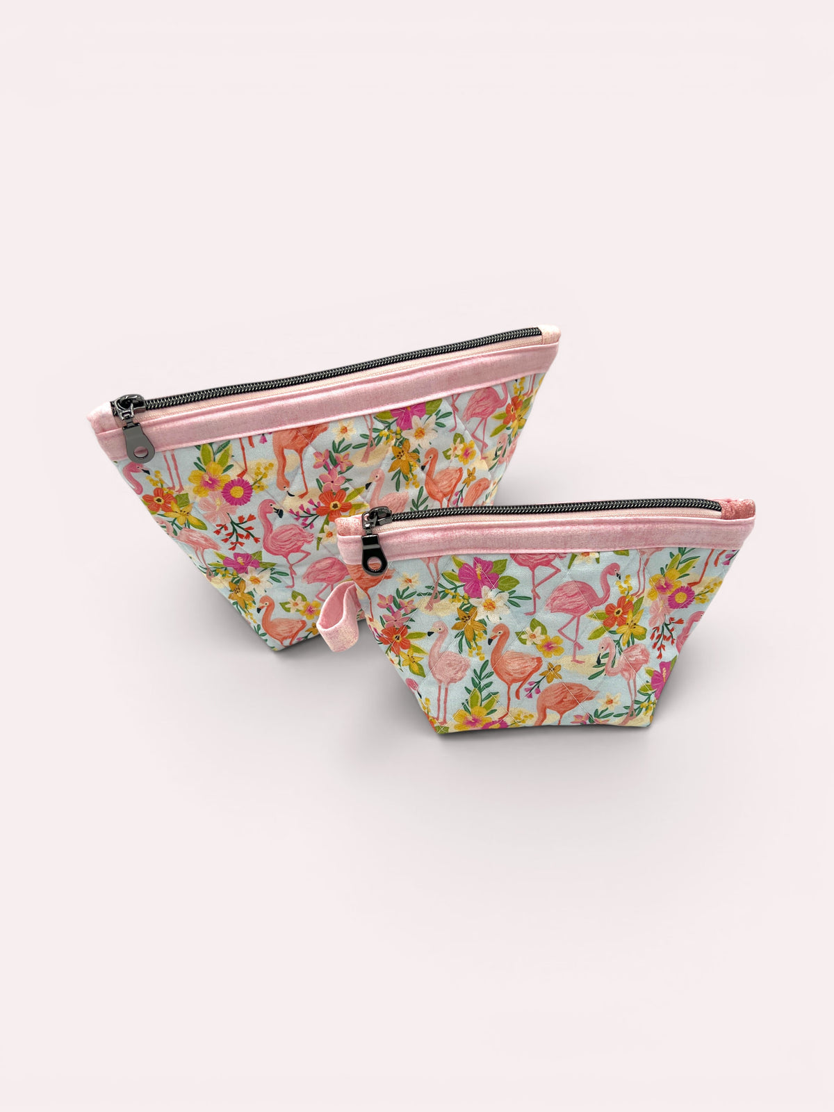 Pyramid Pouch (Small) — Flamingo — outside