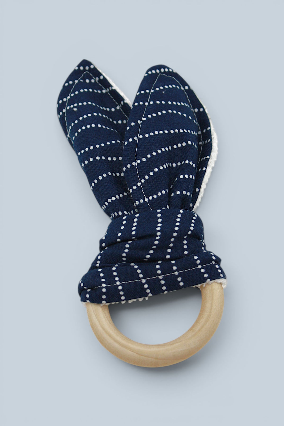 Teething Ring — Dk Blue — outside