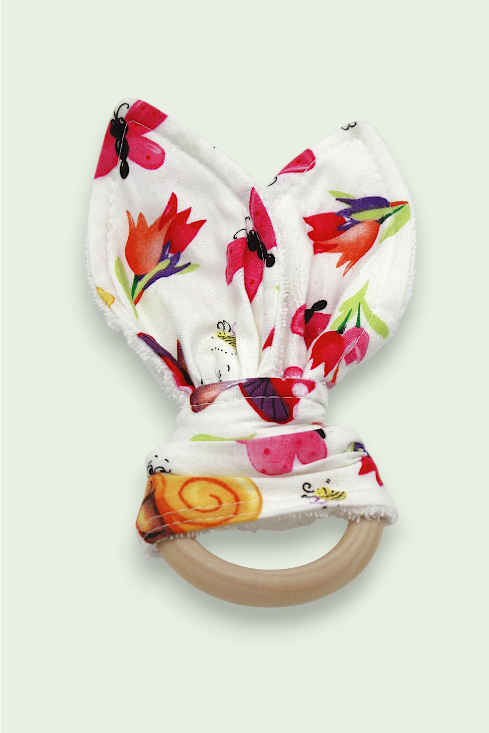Teething Ring — Mushroom/Snails — outside