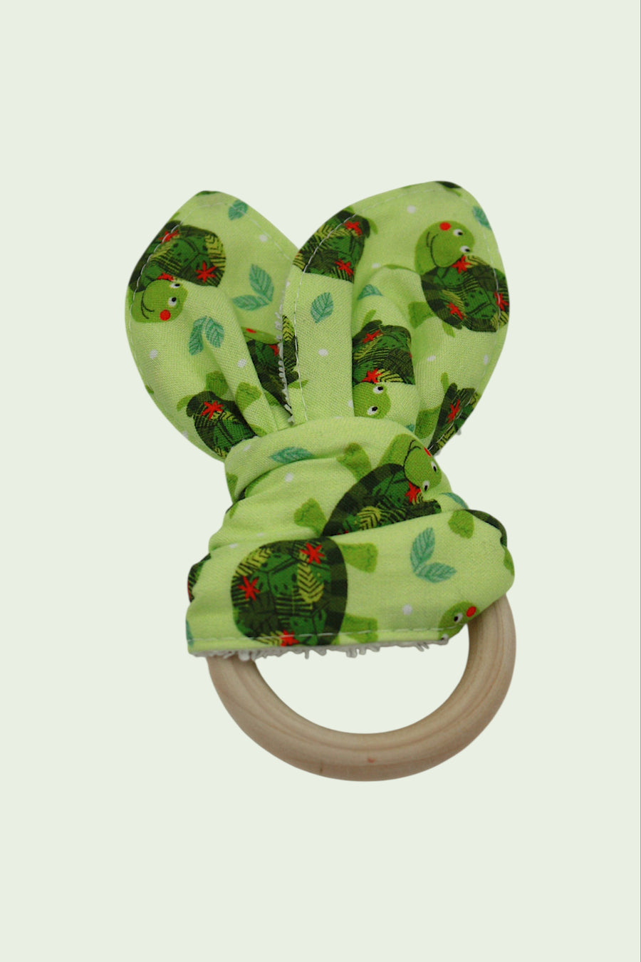 Teething Ring — Turtles — outside