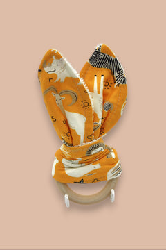 Teething Ring — Zoo Mustard — outside