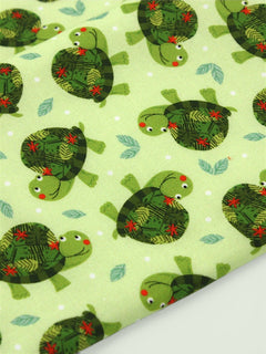 Turtles fabric print close-up