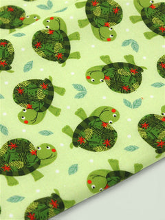 Turtles fabric print close-up