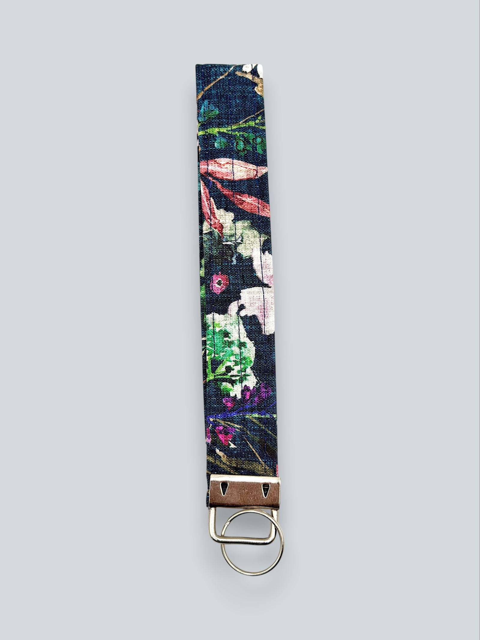 Wristlet — Blue Mauve Wildflower — outside