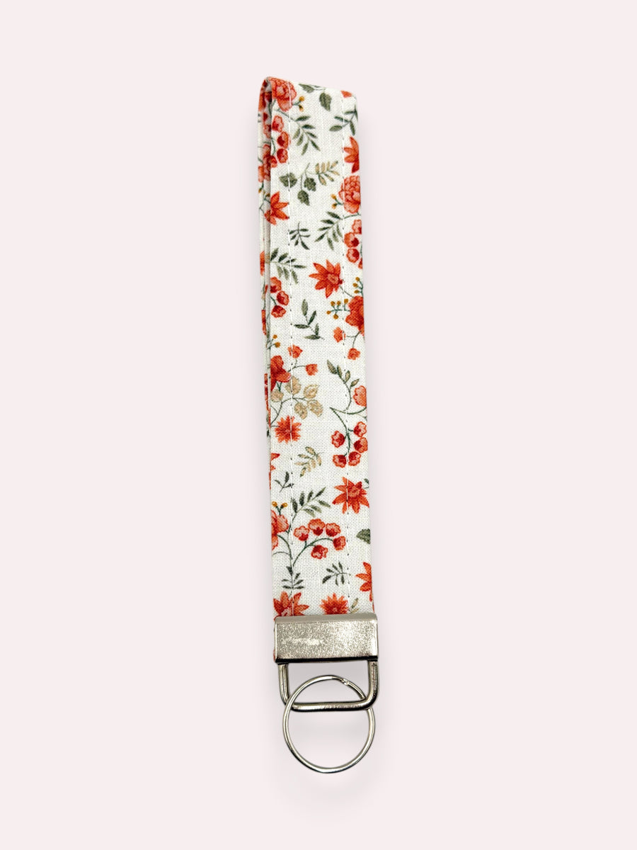 Wristlet — Tangerine Floral — outside